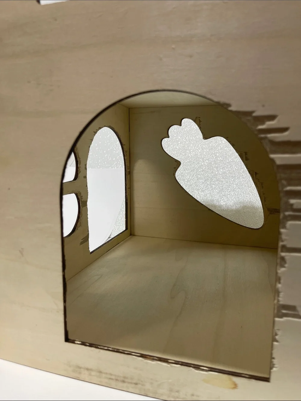 5/$25 Bunny (or Kitten) Wooden Castle Playhouse - Natural Light Wood
